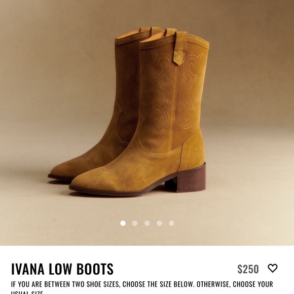 Sezane Shoes - Sezane Mustard Boots size 40, worn very little